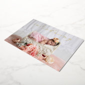 出産発表 箔招待状 (回転した状態)