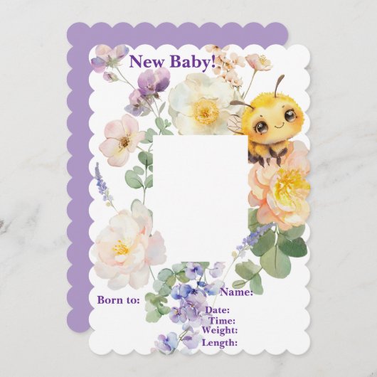 出産発表Bee (正面/裏面)