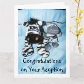 出産祝いではなくて **養子縁組** のお祝い カード (黄色い花)