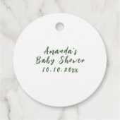 出産祝いにピザとビールで乾杯！ Baby shower フェイバータグ (裏面)