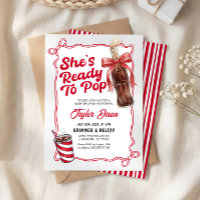 出産祝いの招待状 She's Ready to Pop Baby Shower Invitation