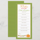 出産祝いカード, ベビーシャワー, リトルパンプキン (正面/裏面)