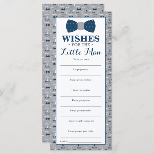 出産祝いカード、ベビーシャワー、赤ちゃん男の子 (正面/裏面)