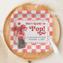 出産祝いパーティー She's Ready to Pop ペーパープレート
