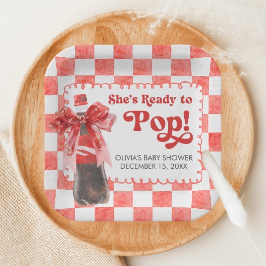 出産祝いパーティー She's Ready to Pop ペーパープレート