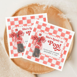 出産祝いパーティー She's Ready to Pop Baby Shower スタンダードカクテルナプキン