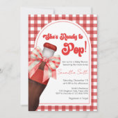 出産祝いパーティー She's Ready to Pop Baby Shower 招待状 (正面)