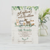 出産祝い シャワー 森の動物たち 招待状 (スタンド正面)