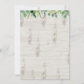 出産祝い シャワー 森の動物たち 招待状 (裏面)