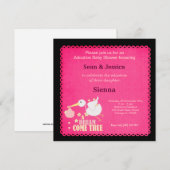 出産祝い 女の子 招待状 (正面/裏面)