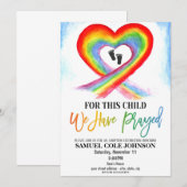 出産祝い・養子縁組のお祝いのご案内 招待状 (正面/裏面)