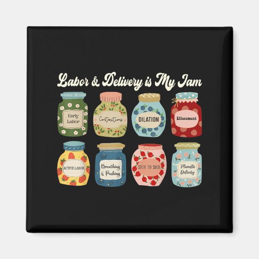 出産立会いが大好き ナース・助産師・出産 マグネット (正面)