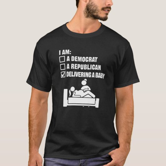 出産 - 分娩 産婆 助産師 Tシャツ (正面)