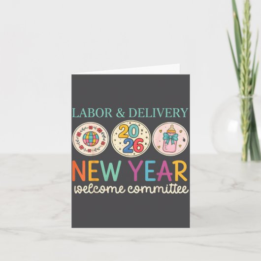 出産＆分娩 2026 新年歓迎委員会 カード (正面)