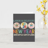 出産＆分娩 2026 新年歓迎委員会 カード (黄色い花)