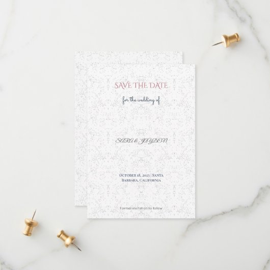 出産・結婚報告カード | 面白い、赤ちゃん＆ウェディング セーブザデート (正面/裏面インサイチュ)