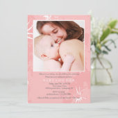 出産・育児のための退職 ベビーシャワー フォト招待状 招待状 (スタンド正面)