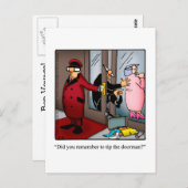 出発おめでとう・ユーモアポストカード ポストカード (正面/裏面)