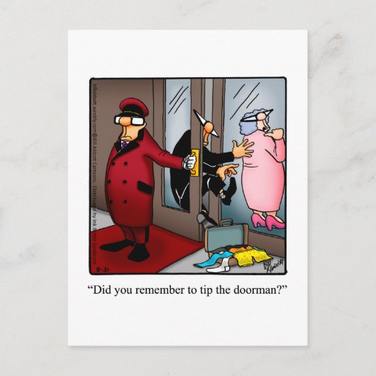 出発おめでとう・ユーモアポストカード ポストカード (正面)