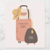 出発しよう！ トランク 目的地 ブライズパーティー ワインラベル (シングルラベル)