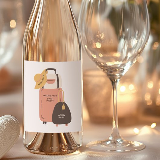 出発しよう！ トランク 目的地 ブライズパーティー ワインラベル