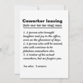 出発する同僚への贈り物 サンキューカード (正面)