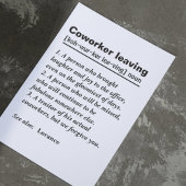 出発する同僚への贈り物 サンキューカード