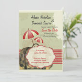 出発のお知らせ 保存日付発表 招待状 (スタンド正面)