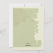 出発のお知らせ 保存日付発表 招待状 (裏面)