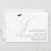 出発の準備を ハッピーウェディングのご案内 招待状 (正面)