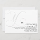 出発の準備を！初期の結婚式招待状 招待状 (正面)