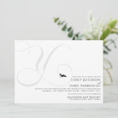 出発の準備を！初期の結婚式招待状 招待状 (スタンド正面)