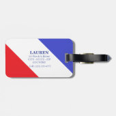 出発を祝うフライングディスク ラゲッジタグ (裏面横)