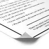 出発チェックリスト休暇レンタルAirbnbカード ポスター (角)