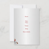 出発パーティー イベント ガール with 荷物 招待状 (裏面)