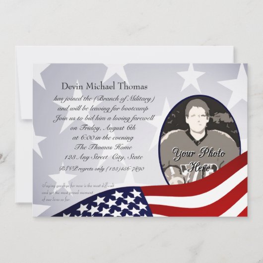 出発パーティー 招待状 (正面)