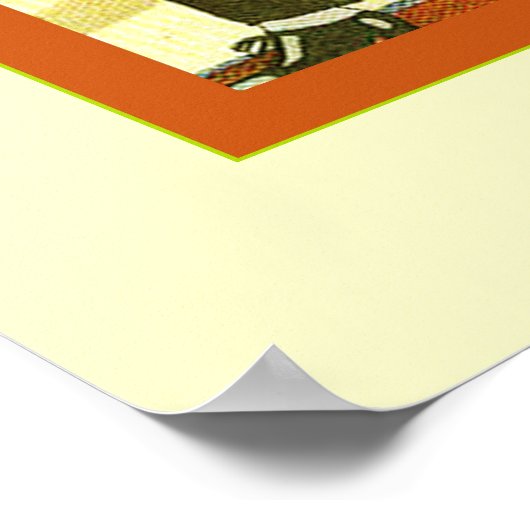 出発ヴィンテージアールデコファッションイラストレーション ポスター (角)