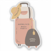 出発準備完了 トランク 目的地 ブライズパーティー シール (正面)