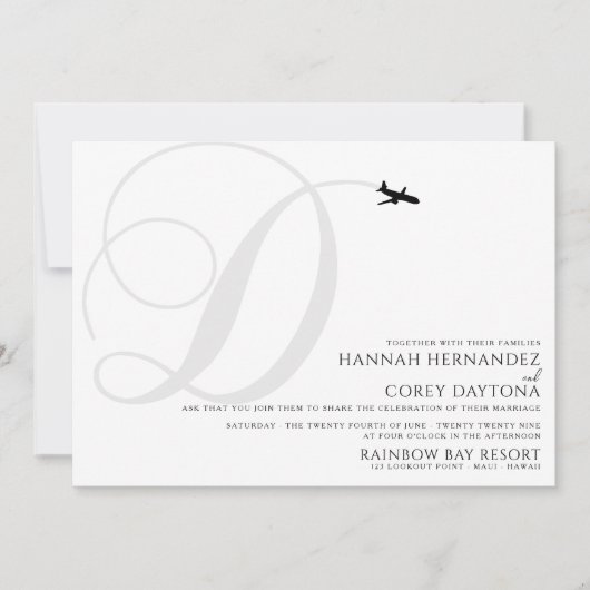 出発準備完了 D 初婚式 招待状 (正面)