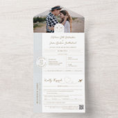 出発 パスポート チケット 目的地 旅行 テーマ オールインワン招待状 (内側)