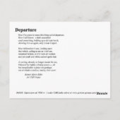 出発 ポストカード (裏面)