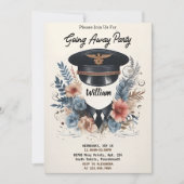 出発 旅行 別離 軍隊 送別会 招待状 (正面)