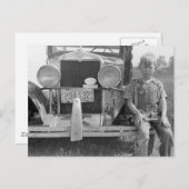 出稼ぎフルーツピッカーのトラック， 1940 ポストカード (正面/裏面)