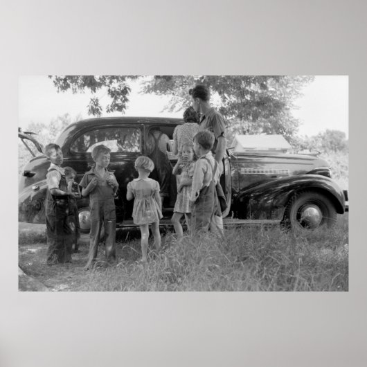 出稼ぎ家族， 1940 ポスター (正面)