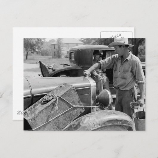 出稼ぎ果実労働者の車, 1940 ポストカード (正面/裏面)