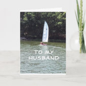 **出航し遠くに**記念日 カード (正面)