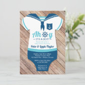 出航ベイビーシャワー招待状、船乗り、海事 招待状 (スタンド正面)