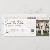 出航日おめでとうございます! クルーズ船 結婚式 招待状 (正面)