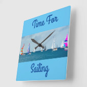 出航時間 スクエア壁時計 (傾斜)