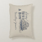 出航!男の子だよ ヴィンテージ ネイビー ベイビー 赤ちゃん アクセントクッション (正面(垂直))